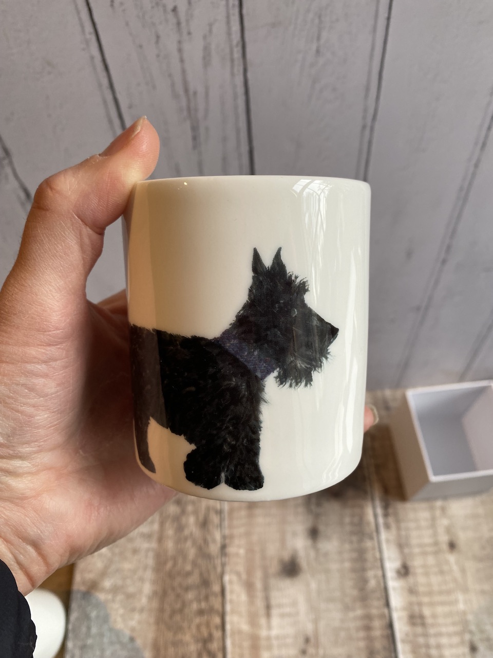 Ceramic Pot - Scottie Dog (large) Ceramic Pot Jar with Optional Lid