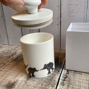 Ceramic Pot - Elephant Ceramic Pot Jar with Optional Lid