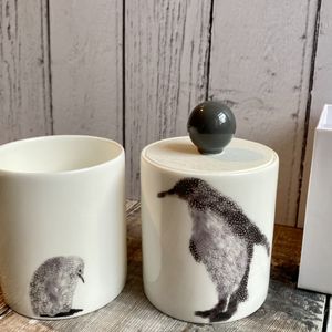 Ceramic Pot - Penguin Ceramic Pot Jar with Optional Lid