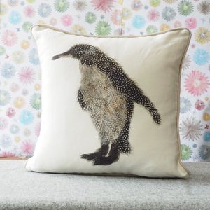 SQUARE CUSHION - Penguin Facing Left (Avail R4F23; 04/25)