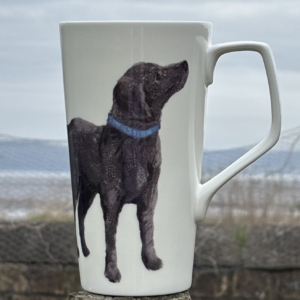 LATTE MUG - Feather Labrador Dog Design
