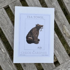 A GIFT BOXED TEA TOWEL -  Feather Bear
