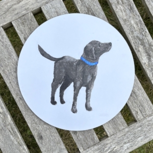 ROUND TABLEMAT - Labrador Dog