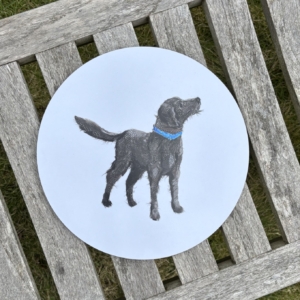 ROUND TABLEMAT - Labradoodle Dog